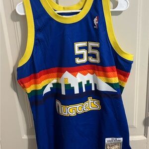 NBA Denver Nuggets Blue Jersey with Rainbow Stripes